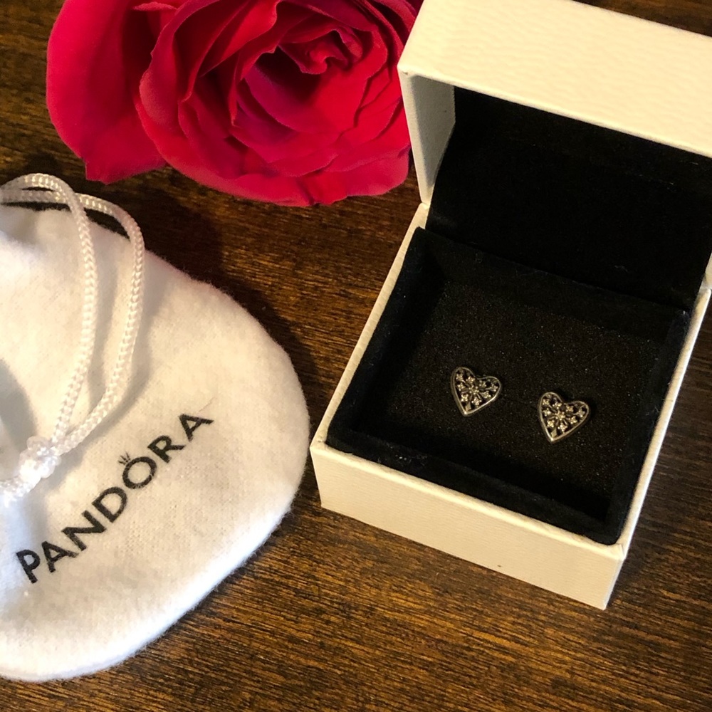 Pandora heart earrings